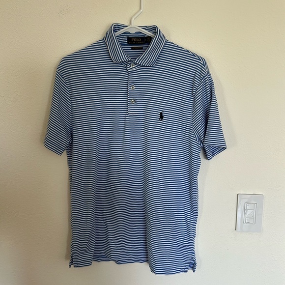 Polo Ralph Lauren Other - Polo Ralph Lauren Custom Slim Fit Polo – Blue & White Striped – Size Medium